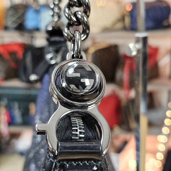 GUCCI Authentic Rare Exotic Python Leather Tote Hobo Large Metallic Blue Handbag - Picture 9 of 16